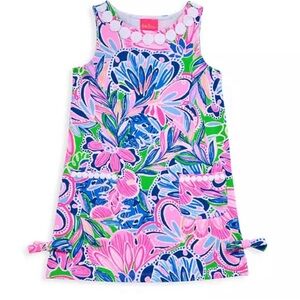 Lilly Pulitzer Little Lilly Knit Classic Shift Gecko Green Tiger Sunrise